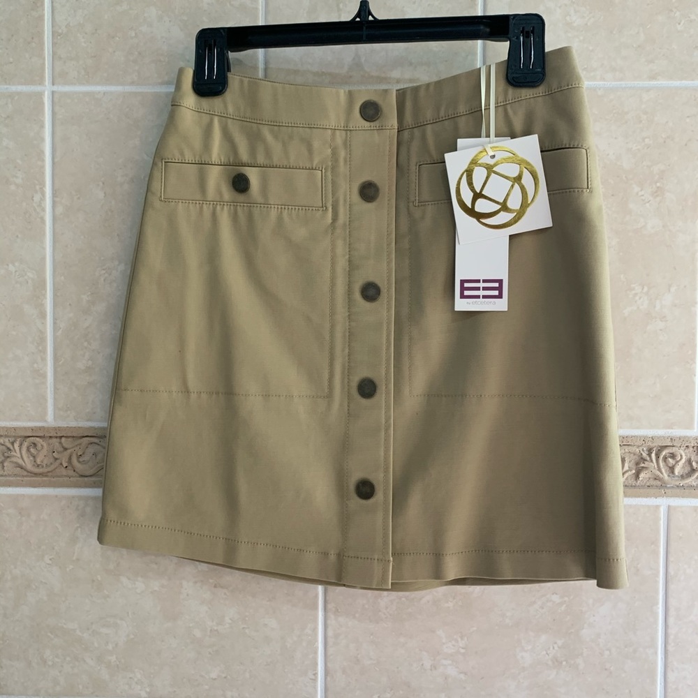 Etcetera Sonora Khaki Tan Skirt NWT